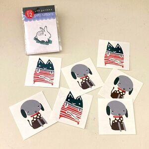 FREE with purchase: dog and cat temporary tattoos (incomplete set)